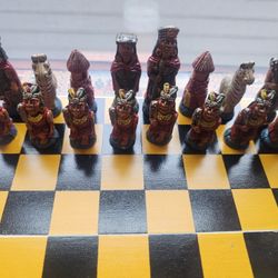 Inca's Vs Spaniard's Chess Set