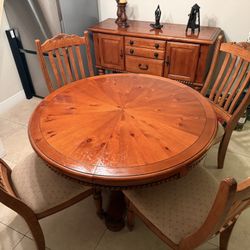 Dinner table with chairs