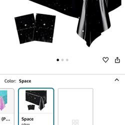 Blue Orchards Space Party Table Covers (Pack of 2) - 54"x108" XL - Space Theme Party Supplies, Stars Birthday Party, Galaxy Tablecloth Plastic, Outer 