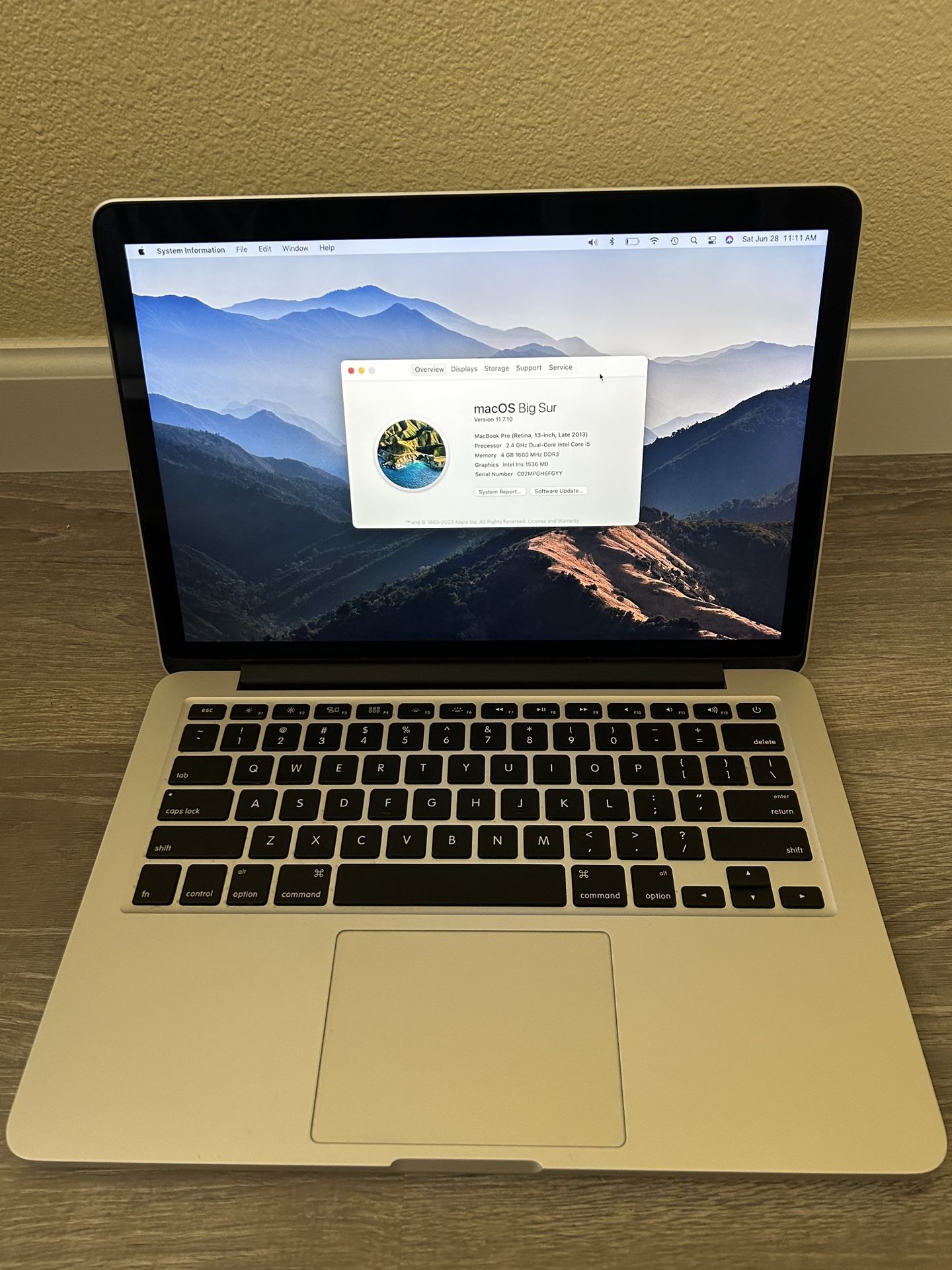Apple MacBook Pro 13 Inch Late 2013