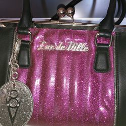 Lux De Ville V8 Kiss Lock Purple Sparkle Purse for Sale in Los