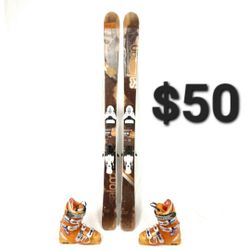 170 cm Salomon Sentinel 93 skis + boots package 170cm all mountain snowskis w binding used skiis mens skies men's skiis  size ski binding all mountain