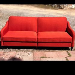 Cute Orange Futon Sofa