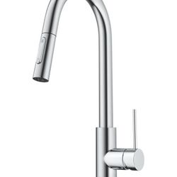 KRAUS Oletto Contemporary Pull-Down Single Handle Kitchen Faucet in Chrome, KPF-3104CH