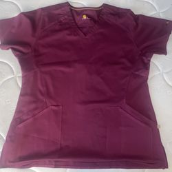 Womens Carhartt Burgundy Scrubs 