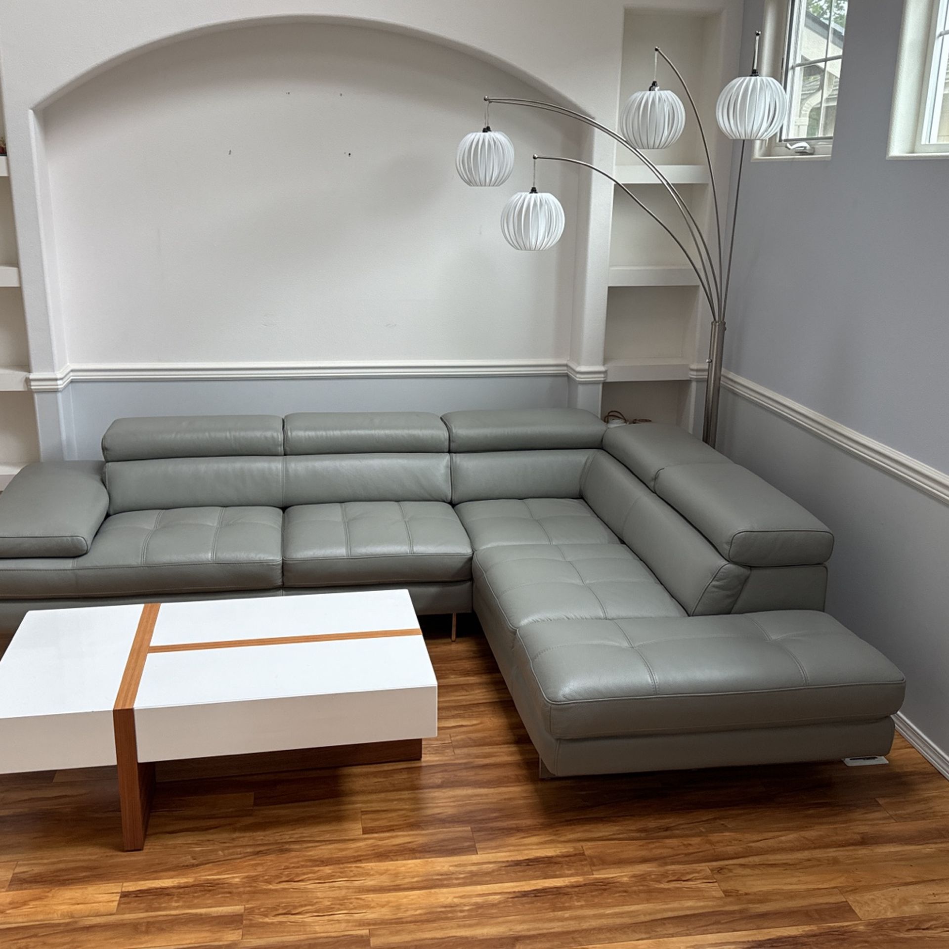 Original Purchase From Wayfair Grey Leather Couch