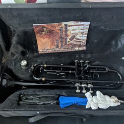 Slade Black Trumpet With Case