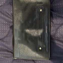 Anne Klein Black Wallet Crossbody Clutch Organizer Zip Around Purse