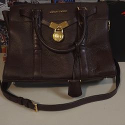 Michael Kors Nouveau Hamilton Large Pebbled Leather Satchel
