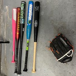 Baseball Bats And Glove