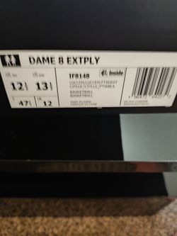 Adidas Dame 8 EXTPLY Basketball Shoes Size 12.5