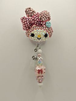 Jeweled My Melody Alligator Badge Reel