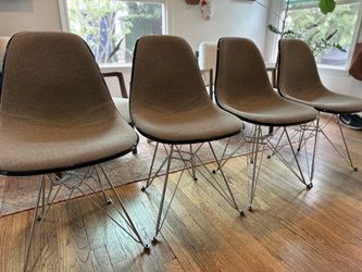 Authentic Modernica Case Study Upholstered Fiberglass Chairs
