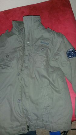 timberland jacket size med youth