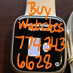 Apple Watch Series 7 45mm Aluminum Case with Sport Band - Starlight (GPS Only)