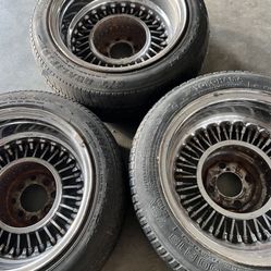 3—13”s with 4 lug