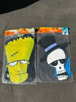 NEW Vintage Amglo 36” Paper Jointed Frankenstein Skull Skeleton Halloween Figure Decoration