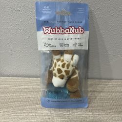 BRAND NEW WubbaNub Giraffe Infant Pacifier Plush Combo 0-6 Months Baby First Friend