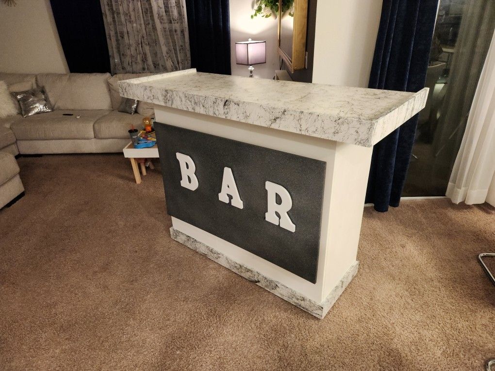 Bar/cart with wheels, lights and calapsable....new...read discristion