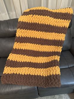 Fall Herringbone Chunky Knit Blanket/Throw/Lap Blanket