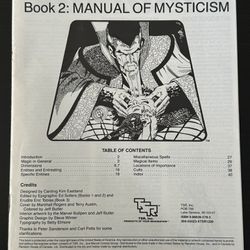 1986 Marvel Realms of Magic/Book 2: Manual of Mysticism (booklet 2 only) TSR