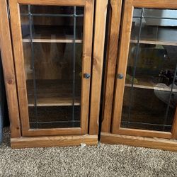 Cabinets Tall Tv Cabinets Glass Doors Adjustable Shelves 46" High 