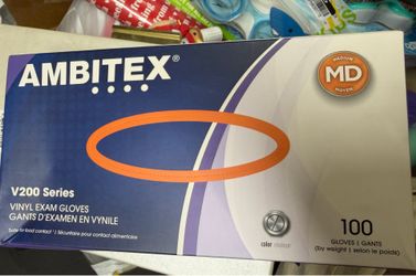 Vinyl exam gloves 100 pack