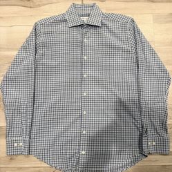 PETER MILLAR Canal Performance Poplin Sport Shirt- Men’s Medium