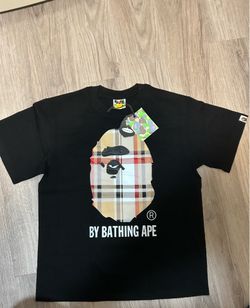 Black burberry x bape