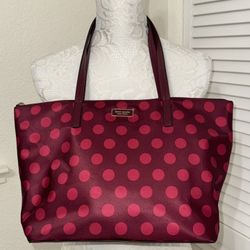 Kate Spade Hayden Blackberry Nylon Zip Bag