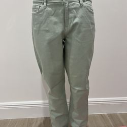 Loft Light Green Curvy Skinny Jeans Size 28/6