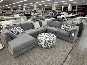 Sklar Peppler Left Facing 4 PC Sectional - Gray | L-Shaped Couch | Corner Couch