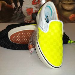 Yellow Checkered Vans Slip Ons for Sale in Visalia, CA - OfferUp