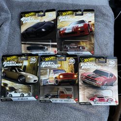 Hot Wheels Fast and Furious Premium 25th Anniversary set of 5 w/ RX-7 Chase