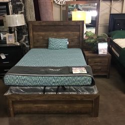Full Bedframe, Nightstand, Mirror, Dresser 