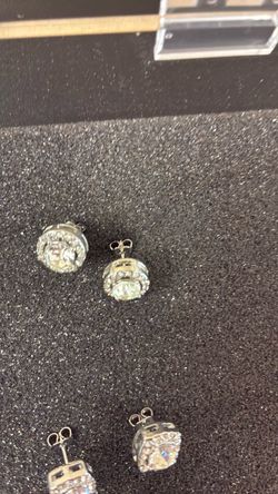 Crystal Halo Stud Earrings Set