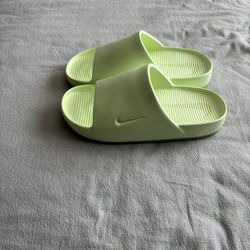 Women’s Nike calm slides, barely volt size 8 new