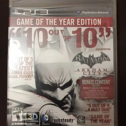 NEW BATMAN ARKHAM CITY SONY PS3 DISC
