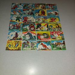 1963 MONSTER MAGIC ACTION COMPLETE SET OF 24 TRADING CARDS FROM ABBY FINISHING CORPORATION