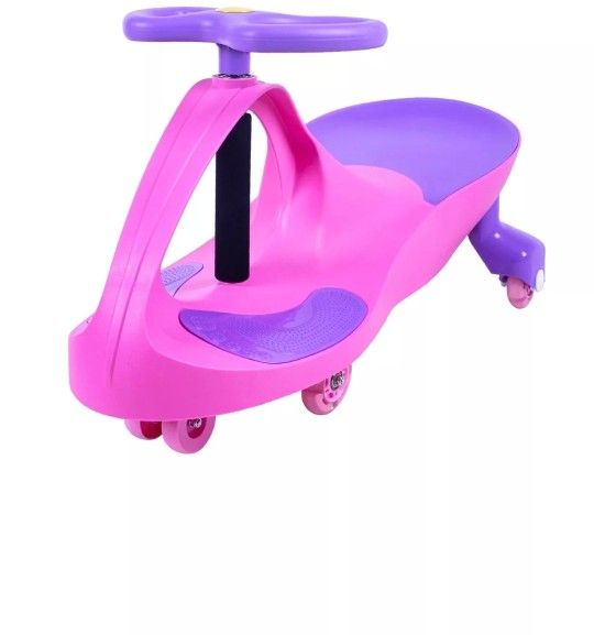 Joybay Bubblegum & Lilac Premium LED-Wheel Swing Car Ride on Toy