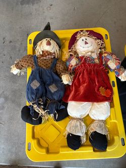 Autumn Fall Halloween Decorations In Excellent Condition 24 And 22 Inches Tall Asking $15 For Each One