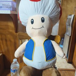36 " Super Mario Toadstool Plushie
