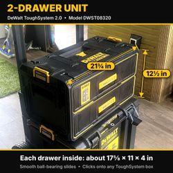 DeWalt ToughSystem 2.0 Rolling Toolbox + 2 Drawer Set