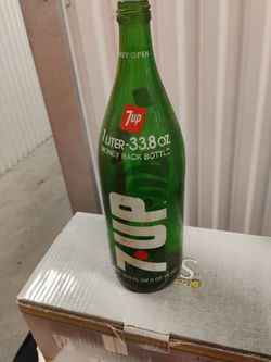 vintage 7 up bottle 1 liter glass