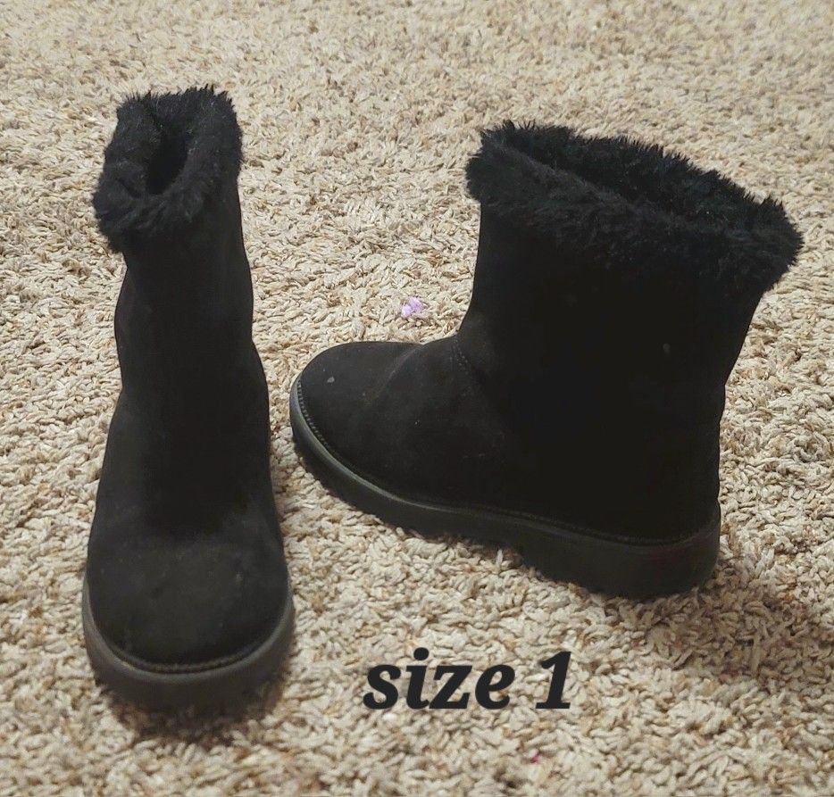 Girls Black Boots