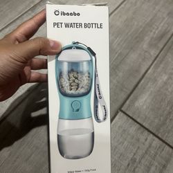 Pet Water Bottle with Food Container