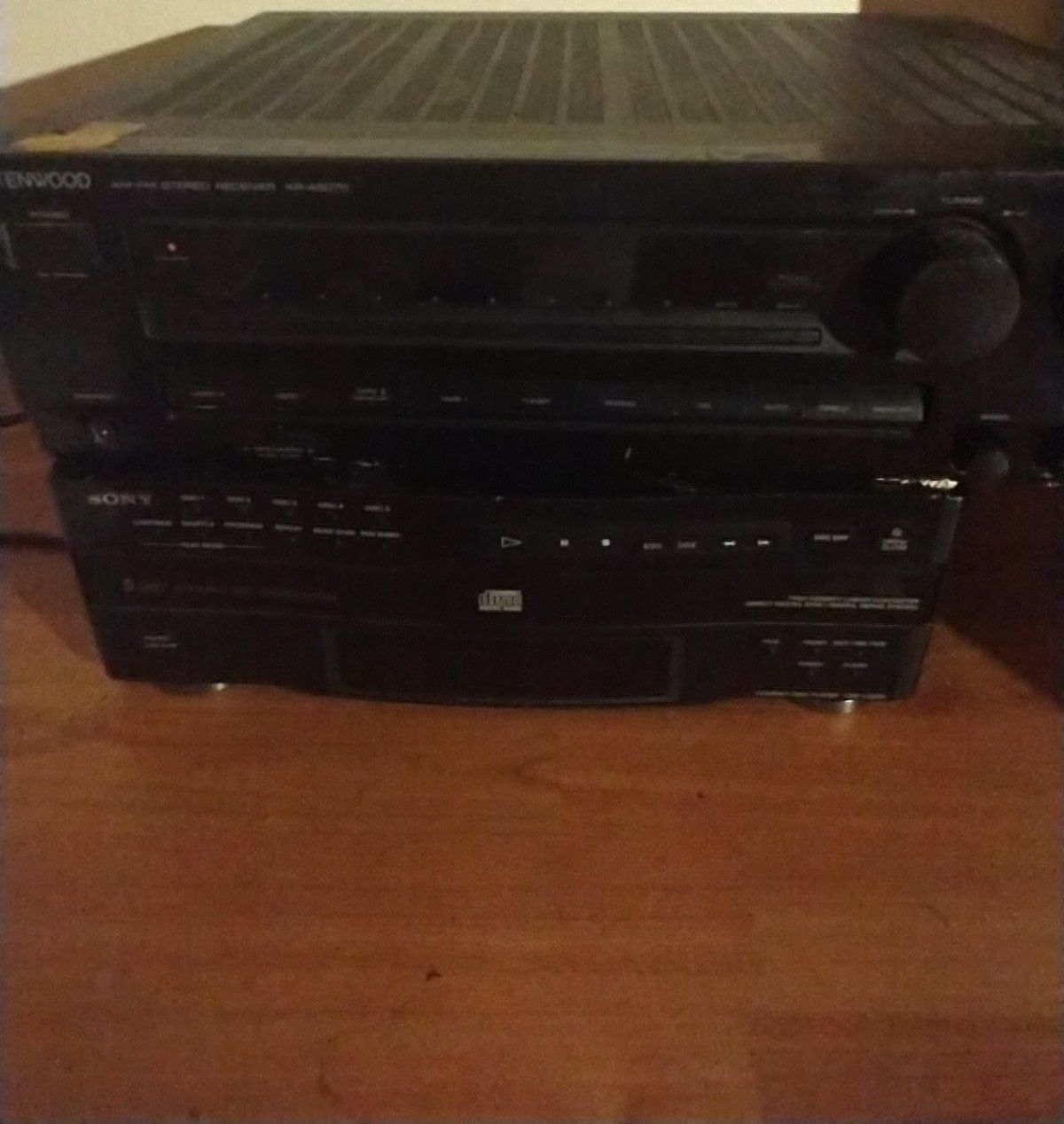 Kenwood AM-FM Stereo Receiver with Sony Compact 5 Disc CD Player
