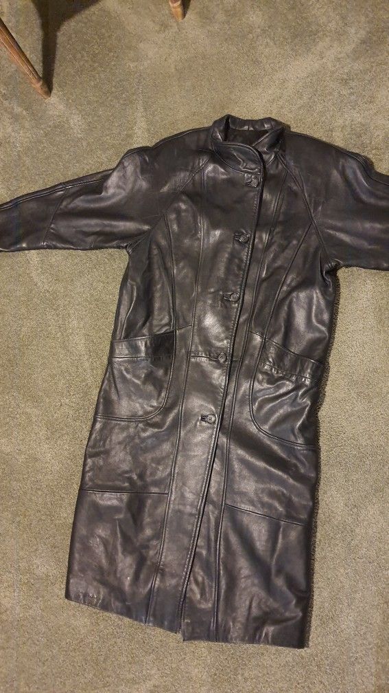 Long Leather Coat