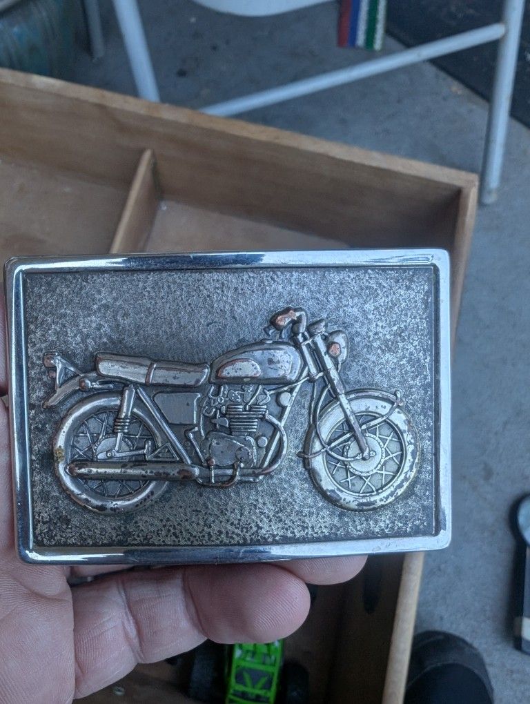 Vintage Motorcycle Belt Buckle