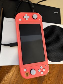 Nintendo Switch Lite Animal Crossing Coral Pink Console Region